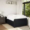 cadre de lit avec matelas noir 120x190 cm velours