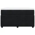cadre de lit avec matelas noir 120x190 cm velours
