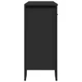 Buffet noir 97x32,5x74,5 cm bois d’ingénierie