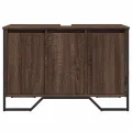 Armoire lavabo de salle de bain chêne marron 91x35x60 cm