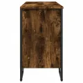 Armoire lavabo de salle de bain chêne fumé 91x35x60 cm