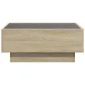 Table basse avec LED chêne sonoma 70x50x30 cm bois d'ingénierie