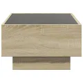 Table basse avec LED chêne sonoma 70x50x30 cm bois d'ingénierie