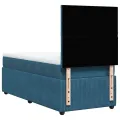 cadre de lit et matelas Bleu foncé 80x200 cm Velours