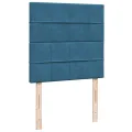 cadre de lit et matelas Bleu foncé 80x200 cm Velours