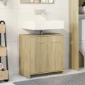 Armoire lavabo de salle de bain chêne sonoma 60x33x60 cm