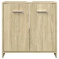 Armoire lavabo de salle de bain chêne sonoma 60x33x60 cm