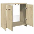 Armoire lavabo de salle de bain chêne sonoma 60x33x60 cm