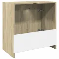 Armoire lavabo de salle de bain chêne sonoma 60x33x60 cm