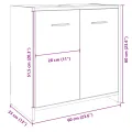 Armoire lavabo de salle de bain chêne sonoma 60x33x60 cm