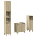 Ensemble de meubles de salle de bain 3 pcs chêne sonoma