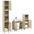 Ensemble de meubles de salle de bain 3 pcs chêne sonoma
