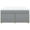 cadre de lit avec matelas Gris clair 160x200cm Tissu