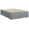 cadre de lit avec matelas Gris clair 160x200cm Tissu