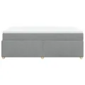 cadre de lit avec matelas Gris clair 160x200cm Tissu