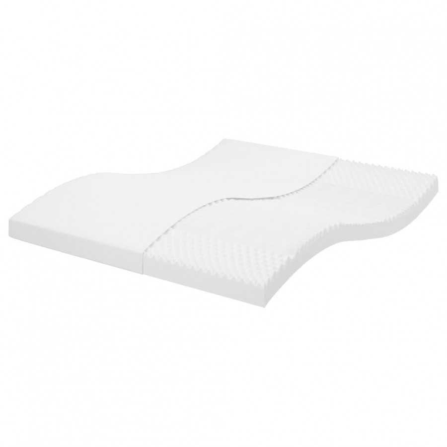 Matelas en mousse blanc 180x220 cm 7 zones dureté 20 ILD