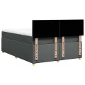 cadre de lit avec matelas Gris foncé 160x200cm Tissu