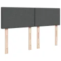 cadre de lit avec matelas Gris foncé 160x200cm Tissu