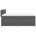 cadre de lit avec matelas Gris foncé 160x200cm Tissu