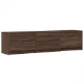 Meuble TV avec LED chêne marron 165x34x40 cm bois d'ingénierie