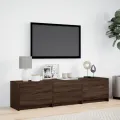 Meuble TV avec LED chêne marron 165x34x40 cm bois d'ingénierie