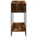 Table console chêne fumé 100x35x74,5 cm bois d'ingénierie
