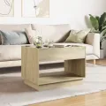 Table basse avec LED infini chêne sonoma 70x50x50 cm