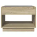 Table basse avec LED infini chêne sonoma 70x50x50 cm