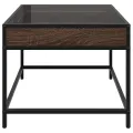 Table basse avec LED Infinity chêne marron 50x50x41 cm