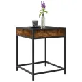 Table basse avec LED Infinity chêne fumé 40x40x51 cm
