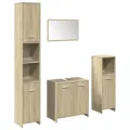 Ensemble de meubles de salle de bain 4 pcs chêne sonoma