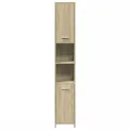Ensemble de meubles de salle de bain 4 pcs chêne sonoma