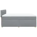 cadre de lit avec matelas Gris clair 160x200cm Tissu