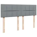 cadre de lit avec matelas Gris clair 160x200cm Tissu