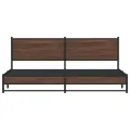 Cadre de lit en métal sans matelas chêne marron 200x200 cm