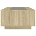 Table basse avec LED infini chêne sonoma 116x69x40 cm