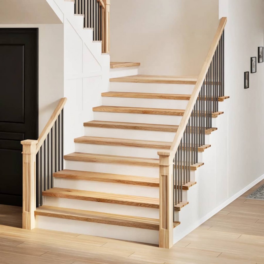 Marches d'escalier 12 pcs non traité bois de chêne massif