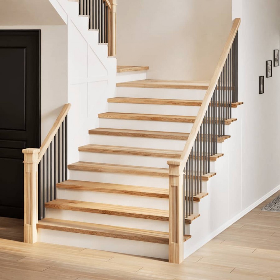 Marches d'escalier 16 pcs non traité bois de chêne massif