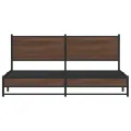 Cadre de lit en métal sans matelas chêne marron 183x213 cm