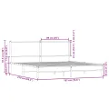 Cadre de lit en métal sans matelas chêne marron 183x213 cm