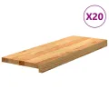 Marches d'escalier 20 pcs marron clair 70x25x2 cm chêne massif