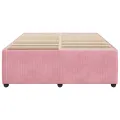 Cadre de lit sans matelas rose 140x200 cm velours