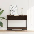 Table console chêne marron 100x35x74,5 cm bois d'ingénierie