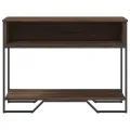 Table console chêne marron 100x35x74,5 cm bois d'ingénierie