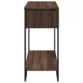 Table console chêne marron 100x35x74,5 cm bois d'ingénierie