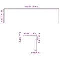 Appuis de fenêtre 2 pcs non traité 100x30x2cm bois chêne massif