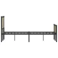 Cadre de lit en métal sans matelas chêne sonoma 120x190 cm