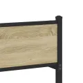 Cadre de lit en métal sans matelas chêne sonoma 120x190 cm