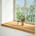 Appuis de fenêtre 2 pcs marron clair bois de chêne massif