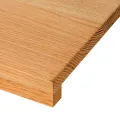 Appuis de fenêtre 2 pcs marron clair bois de chêne massif